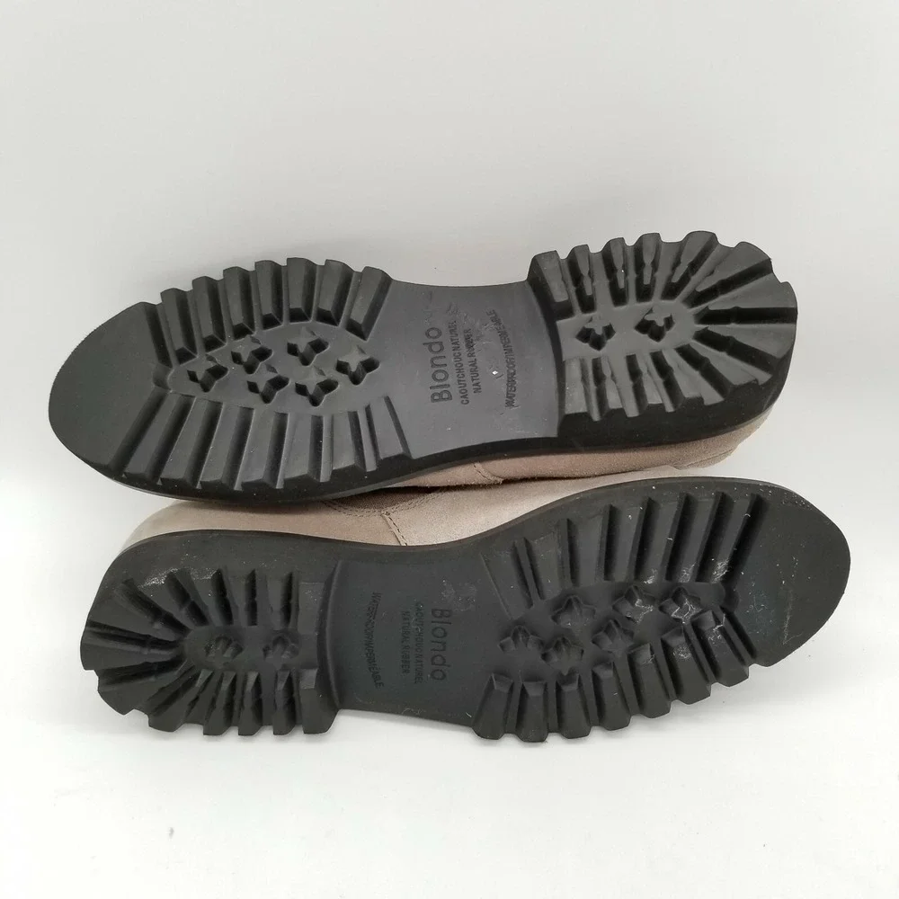 BLONDO Women Robin Waterproof Flat In Mushroom Leather‎ Size 6.5
